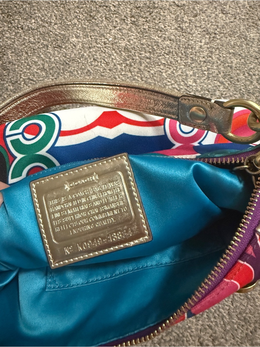 Vintage Coach Groovy Poppy Multicolor Y2K shoulder ba… - Gem
